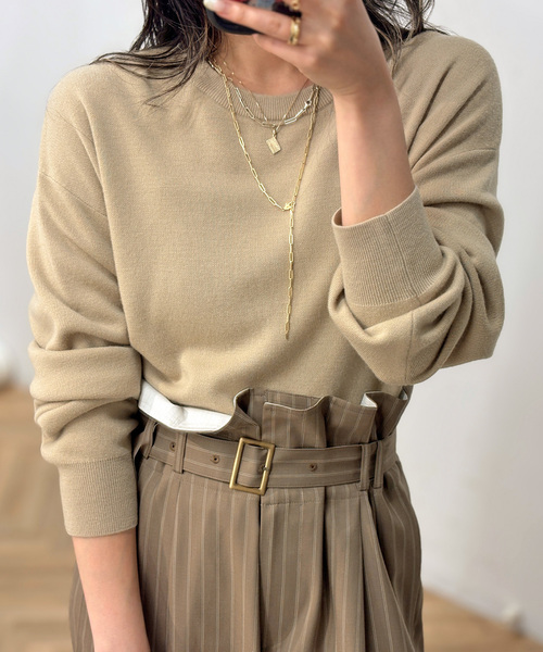 Gently Crew Neck knit（ニット/セーター）｜AP STUDIO（エーピー
