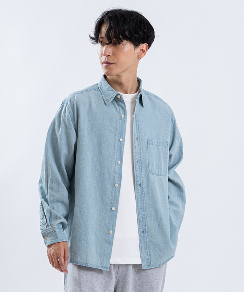 Universal Style Wear(ユニバーサルスタイルウェア)の「6ozデニムシャツ(シャツ/ブラウス・メンズ・ブルー系/ネイビー/ブルー・LARGE/MEDIUM/X-LARGE)」の3枚目の写真