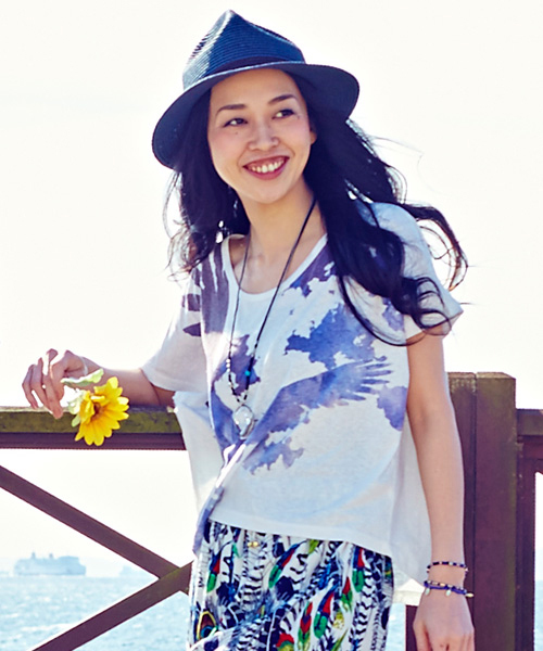 チャイハネ（チャイハネ）の「【チャイハネ】動物シルエット ショート丈Ｔシャツ（Tシャツ/カットソー・レディース・グレー/ナチュラル/ホワイト/ホワイト系その他・FREE）」の2枚目の写真