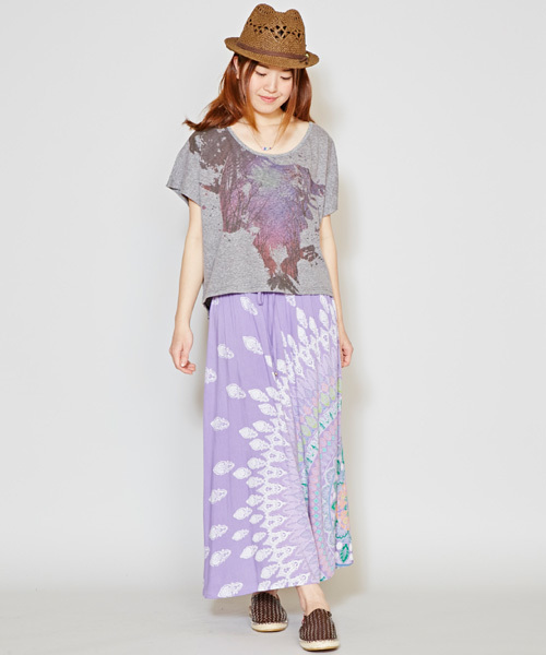 チャイハネ（チャイハネ）の「【チャイハネ】動物シルエット ショート丈Ｔシャツ（Tシャツ/カットソー・レディース・グレー/ナチュラル/ホワイト/ホワイト系その他・FREE）」の15枚目の写真