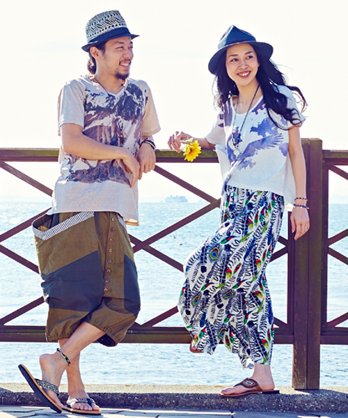 チャイハネ（チャイハネ）の「【チャイハネ】動物シルエット ショート丈Ｔシャツ（Tシャツ/カットソー・レディース・グレー/ナチュラル/ホワイト/ホワイト系その他・FREE）」の8枚目の写真