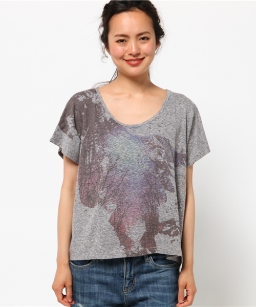 チャイハネ（チャイハネ）の「【チャイハネ】動物シルエット ショート丈Ｔシャツ（Tシャツ/カットソー・レディース・グレー/ナチュラル/ホワイト/ホワイト系その他・FREE）」の17枚目の写真