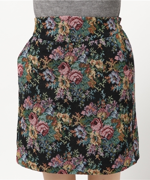 one after another NICE CLAUP（ワンアフターアナザーナイスクラップ）の「ゴブラン柄スカート（スカート・レディース・ベージュ/ブラック/ネイビー・FREE）」の7枚目の写真