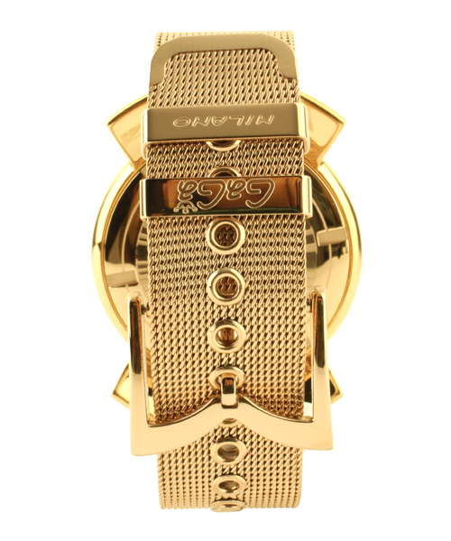 BRILLA per il gusto（ブリッラペルイルグースト）の「GaGa MILANO / MANUALE SLIM GOLD PLATE 5081-2（アナログ腕時計・メンズ・ゴールド・ONE SIZE）」の3枚目の写真
