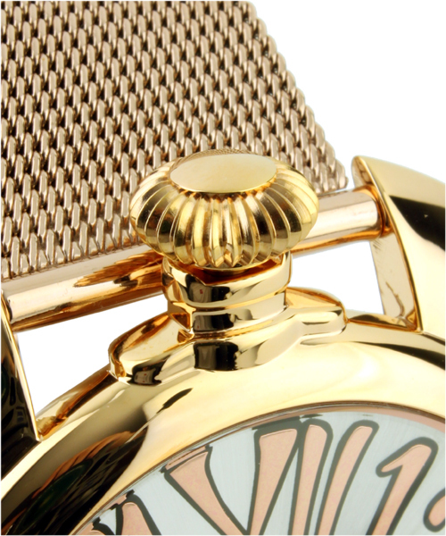 BRILLA per il gusto（ブリッラペルイルグースト）の「GaGa MILANO / MANUALE SLIM GOLD PLATE 5081-2（アナログ腕時計・メンズ・ゴールド・ONE SIZE）」の5枚目の写真