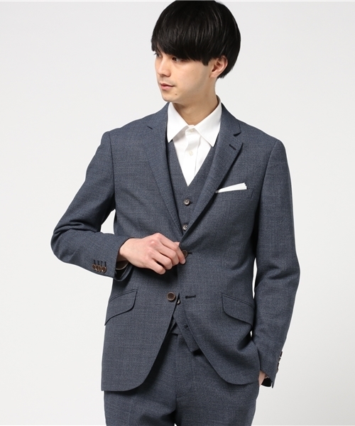 MEN'S BIGI(メンズビギ)の「ストレッチ ポケットチーフジャケット/セットアップジャケット ビジネス&卒業式&入学式(テーラードジャケット・メンズ・ブルー/ネイビー/ブルー系その他/ブラウン・SS/L/S/M)」の16枚目の写真