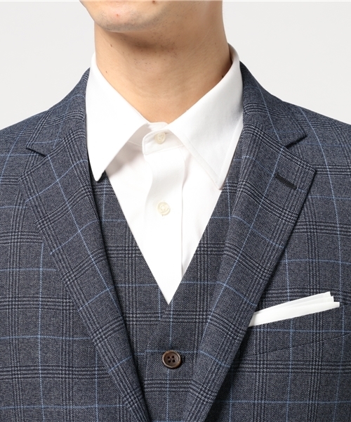 MEN'S BIGI(メンズビギ)の「ストレッチ ポケットチーフジャケット/セットアップジャケット ビジネス&卒業式&入学式(テーラードジャケット・メンズ・ブルー/ネイビー/ブルー系その他/ブラウン・SS/L/S/M)」の15枚目の写真