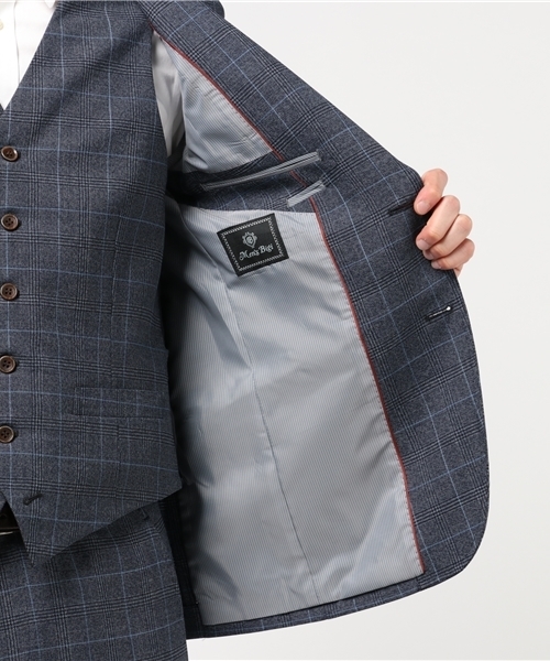 MEN'S BIGI(メンズビギ)の「ストレッチ ポケットチーフジャケット/セットアップジャケット ビジネス&卒業式&入学式(テーラードジャケット・メンズ・ブルー/ネイビー/ブルー系その他/ブラウン・SS/L/S/M)」の10枚目の写真