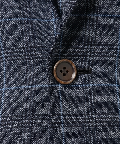 MEN'S BIGI(メンズビギ)の「ストレッチ ポケットチーフジャケット/セットアップジャケット ビジネス&卒業式&入学式(テーラードジャケット・メンズ・ブルー/ネイビー/ブルー系その他/ブラウン・SS/L/S/M)」の5枚目の写真
