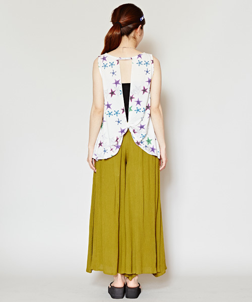 チャイハネ（チャイハネ）の「【チャイハネ】シリウスノースリーブトップス（タンクトップ・レディース・ホワイト/イエロー/ブラック・FREE）」の7枚目の写真