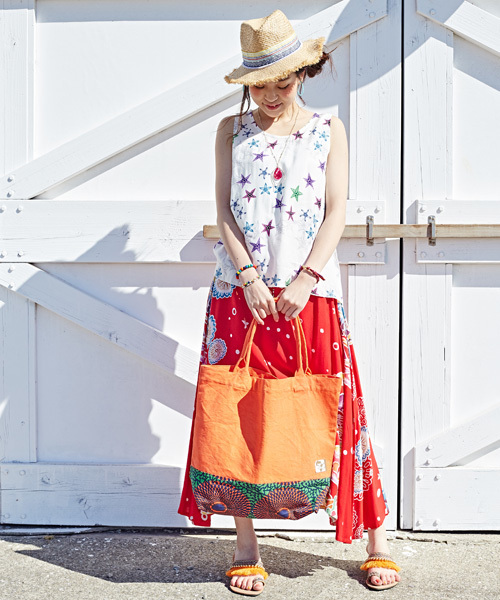 チャイハネ（チャイハネ）の「【チャイハネ】シリウスノースリーブトップス（タンクトップ・レディース・ホワイト/イエロー/ブラック・FREE）」の8枚目の写真