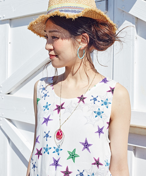 チャイハネ（チャイハネ）の「【チャイハネ】シリウスノースリーブトップス（タンクトップ・レディース・ホワイト/イエロー/ブラック・FREE）」の9枚目の写真