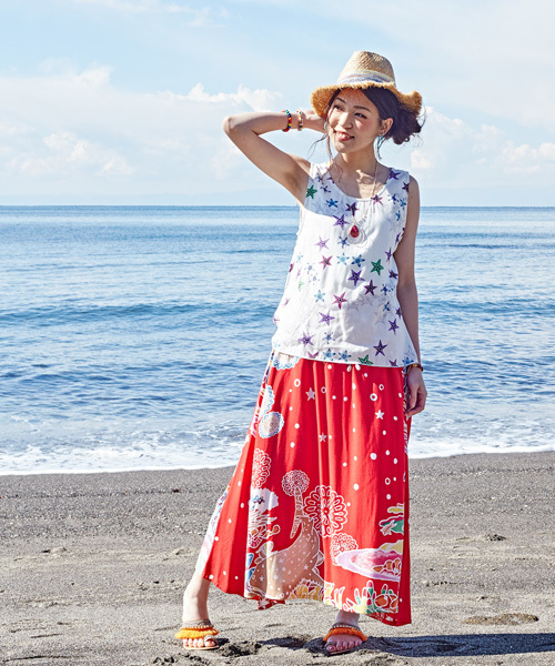 チャイハネ（チャイハネ）の「【チャイハネ】シリウスノースリーブトップス（タンクトップ・レディース・ホワイト/イエロー/ブラック・FREE）」の10枚目の写真