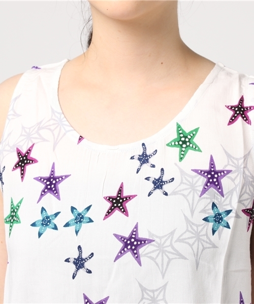 チャイハネ（チャイハネ）の「【チャイハネ】シリウスノースリーブトップス（タンクトップ・レディース・ホワイト/イエロー/ブラック・FREE）」の12枚目の写真