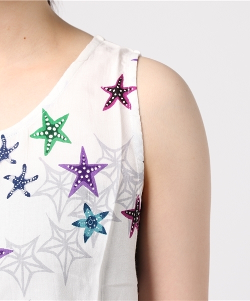 チャイハネ（チャイハネ）の「【チャイハネ】シリウスノースリーブトップス（タンクトップ・レディース・ホワイト/イエロー/ブラック・FREE）」の13枚目の写真