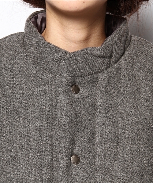 coen（コーエン）の「ウールツイード中綿ベスト（ダウンベスト・レディース・グレー・LARGE/MEDIUM）」の5枚目の写真