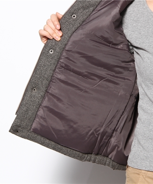 coen（コーエン）の「ウールツイード中綿ベスト（ダウンベスト・レディース・グレー・LARGE/MEDIUM）」の7枚目の写真