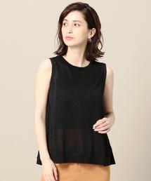 BEAUTY&YOUTH UNITED ARROWS | ＜TORRAZZO DONNA＞ラメノースリーブニット/ブラック(ニット/セーター)