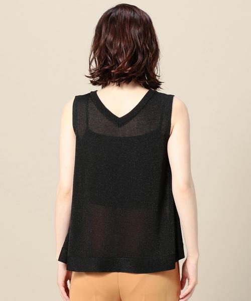 BEAUTY&YOUTH UNITED ARROWS（ビューティーアンドユースユナイテッドアローズ）の「＜TORRAZZO DONNA＞ラメノースリーブニット/ブラック ◆（ニット/セーター・レディース・ブラック・FREE）」の7枚目の写真