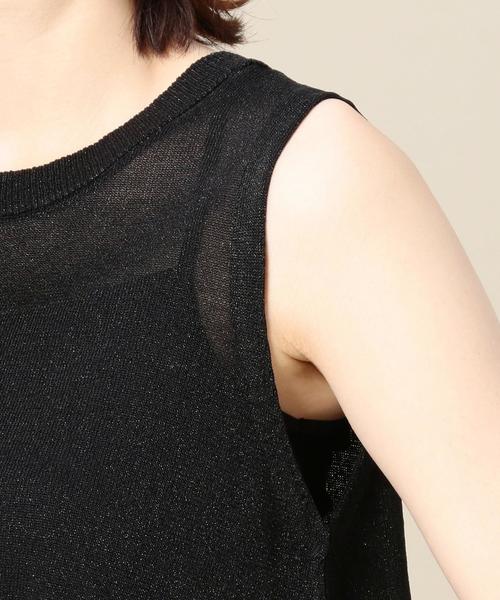 BEAUTY&YOUTH UNITED ARROWS（ビューティーアンドユースユナイテッドアローズ）の「＜TORRAZZO DONNA＞ラメノースリーブニット/ブラック ◆（ニット/セーター・レディース・ブラック・FREE）」の3枚目の写真