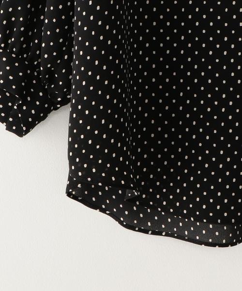 Steven Alan（スティーブンアラン）の「＜Steven Alan＞DOT GEORGETTE SCARF-COLLAR TUNIC/ﾌﾞﾗｳｽ（シャツ/ブラウス・レディース・ブラック・SMALL/MEDIUM）」の7枚目の写真