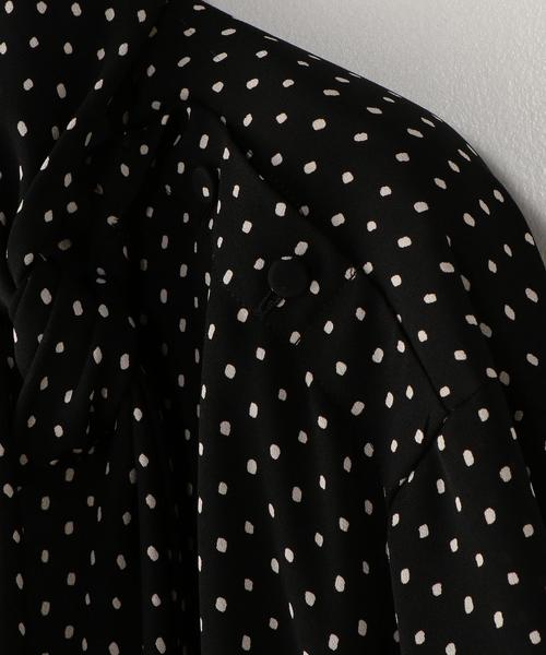 Steven Alan（スティーブンアラン）の「＜Steven Alan＞DOT GEORGETTE SCARF-COLLAR TUNIC/ﾌﾞﾗｳｽ（シャツ/ブラウス・レディース・ブラック・SMALL/MEDIUM）」の8枚目の写真