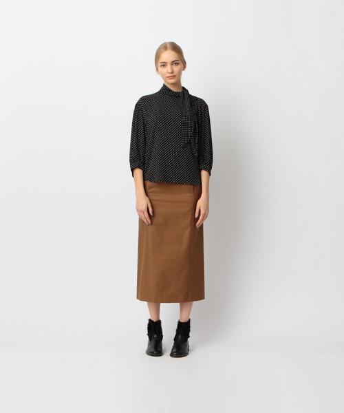 Steven Alan（スティーブンアラン）の「＜Steven Alan＞DOT GEORGETTE SCARF-COLLAR TUNIC/ﾌﾞﾗｳｽ（シャツ/ブラウス・レディース・ブラック・SMALL/MEDIUM）」の12枚目の写真