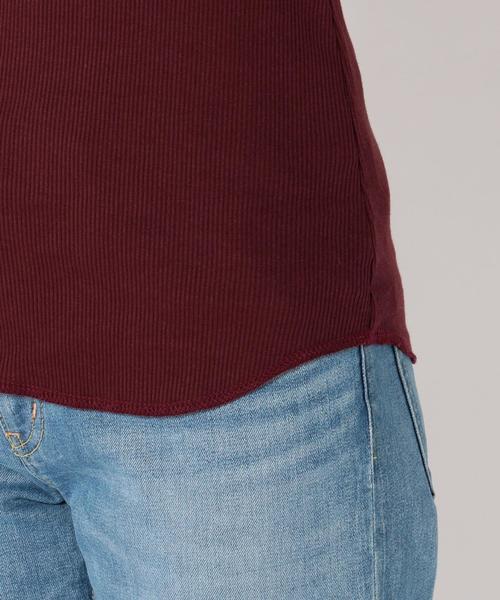 Khaju（カージュ）の「Khaju:ワンショルダーリブカット（タンクトップ・レディース・ブラック/オフホワイト/ワイン・ONE SIZE）」の15枚目の写真