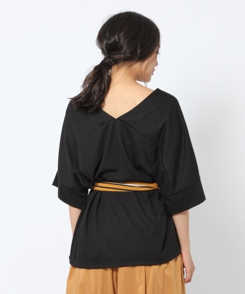 laboratory work（ラボラトリーワーク）の「【スカーフベルト付き】BIGプルオーパー（Tシャツ/カットソー・レディース・オフホワイト/ブラック/キャメル・MEDIUM）」の18枚目の写真