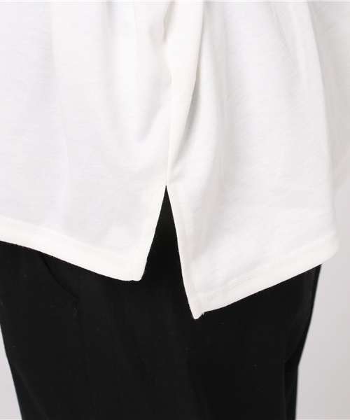 laboratory work（ラボラトリーワーク）の「【スカーフベルト付き】BIGプルオーパー（Tシャツ/カットソー・レディース・オフホワイト/ブラック/キャメル・MEDIUM）」の9枚目の写真