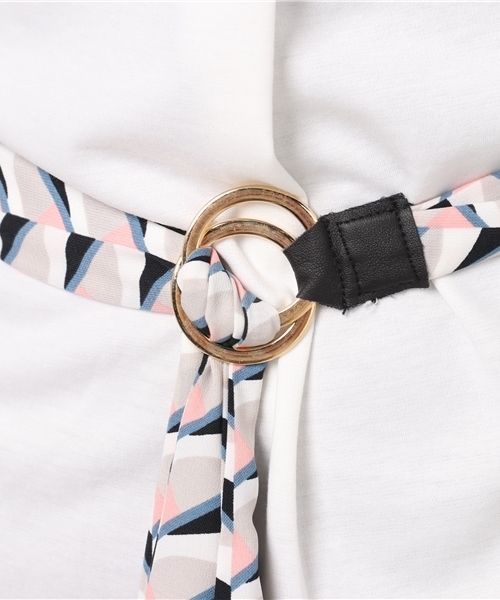 laboratory work（ラボラトリーワーク）の「【スカーフベルト付き】BIGプルオーパー（Tシャツ/カットソー・レディース・オフホワイト/ブラック/キャメル・MEDIUM）」の10枚目の写真