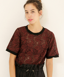 DOUBLE NAME | 衿リブレースＴＥＥ(シャツ/ブラウス)