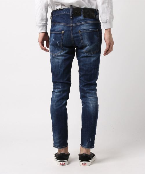 DSQUARED2（ディースクエアード）の「Pants 5 Pockets /Skater jean /Dark tatoo birds wash /0181（デニムパンツ・メンズ・ブルー・44/46/48/50）」の3枚目の写真