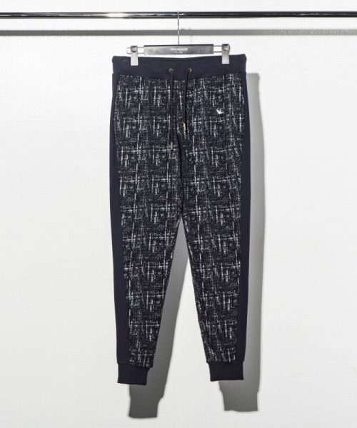 1PIU1UGUALE3  RELAX （ウノピゥウノウグァーレトレ リラックス）の「1PIU1UGUALE3 RELAX(ウノピゥウノウグァーレトレ)360°ストレッチツイードジョガーパンツ（その他パンツ・メンズ・ブラック/ネイビー・SMALL/MEDIUM/LARGE/X-LARGE/XX-LARGE）」の5枚目の写真