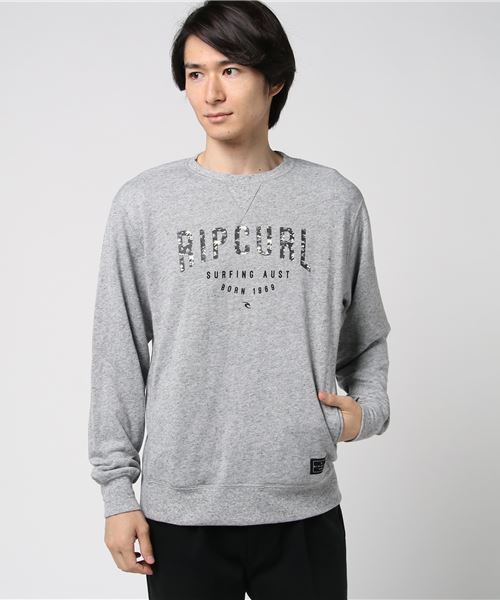 リップ プリントトレーナー ブラック ホワイト グレー メンズ長袖 大きいサイズ LIPP \"Paisley Lip BLK\" Foodie (Black⁄White⁄Gray)」リップ デザイン