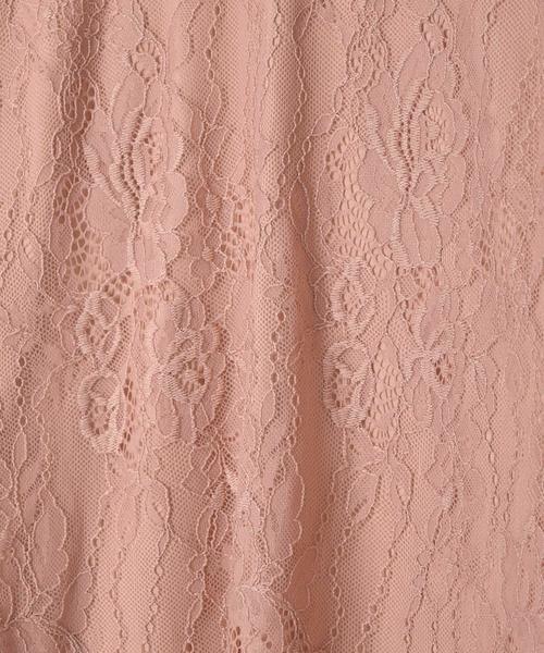 w closet（ダブルクローゼット）の「ライン入りリブ付きレースプルオーバー（シャツ/ブラウス・レディース・ピンク/オフホワイト・FREE）」の12枚目の写真