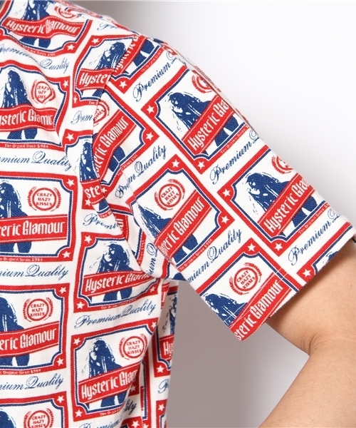 HYSTERIC GLAMOUR（ヒステリックグラマー）の「PREMIUM総柄 SH（ポロシャツ・メンズ・ホワイト系その他/グレー系その他・SMALL/MEDIUM/LARGE）」の6枚目の写真