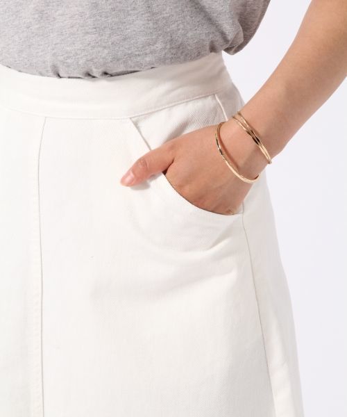 LOWRYS FARM（ローリーズファーム）の「アマオリフレアデニムスカート　793059（スカート・レディース・オフホワイト/ブルー/ワンウォッシュ・MEDIUM/LARGE）」の9枚目の写真