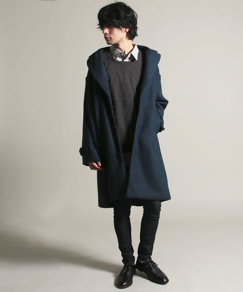 THE CASUAL(カジュアル)の「ウールメルトンドロップチェスターコート(チェスターコート・メンズ・ブラック/ネイビー/ブラウン/グレー/カーキ/ブルー系その他/チャコール/キャメル/ワイン・M/L)」の19枚目の写真