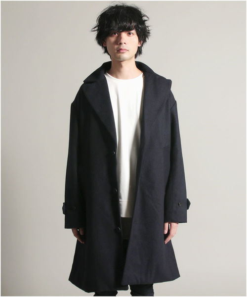 THE CASUAL(カジュアル)の「ウールメルトンドロップチェスターコート(チェスターコート・メンズ・ブラック/ネイビー/ブラウン/グレー/カーキ/ブルー系その他/チャコール/キャメル/ワイン・M/L)」の21枚目の写真
