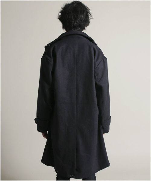 THE CASUAL(カジュアル)の「ウールメルトンドロップチェスターコート(チェスターコート・メンズ・ブラック/ネイビー/ブラウン/グレー/カーキ/ブルー系その他/チャコール/キャメル/ワイン・M/L)」の22枚目の写真