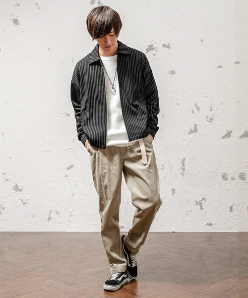 MinoriTY（マイノリティ）の「メンズ長袖スウェットスウィングトップブルゾン（ブルゾン・メンズ・ブルー系その他/レッド系その他/ブラウン/グレー系その他/チェック/ブラック/ブラック系その他/ブラウン系その他・S/M/L/XL）」の14枚目の写真