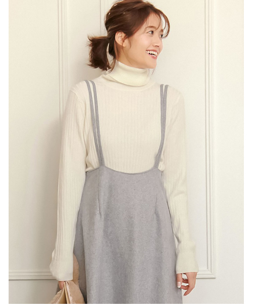 Re Edit リエディ の 静電気防止加工ワイドリブタートルネックニットトップス ニット セーター Wear Re Edit リエディ の 静電気防止加工ワイドリブタートルネックニットトップス ニット セーター Wear