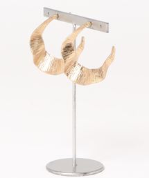 NATURAL BEAUTY BASIC | ウェーブメタルフープピアス(ピアス（両耳用）)