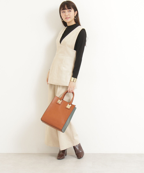 N.（N. Natural Beauty Basic）（エヌエヌナチュラルビューティーベーシック）の「コーデュロイセットアップ（その他パンツ・レディース・ホワイト/ライトグリーン・MEDIUM）」の9枚目の写真