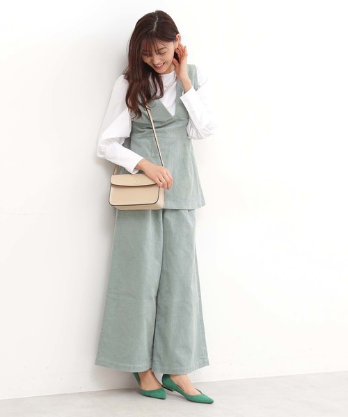 N.（N. Natural Beauty Basic）（エヌエヌナチュラルビューティーベーシック）の「コーデュロイセットアップ（その他パンツ・レディース・ホワイト/ライトグリーン・MEDIUM）」の12枚目の写真