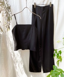 ビスチェ&ワイドパンツ リネンタッチ3WAYセットアップ