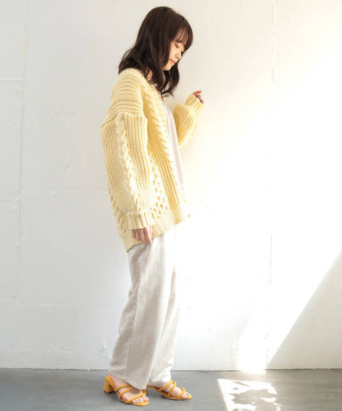 SESTO（セスト）の「ビスチェ＆ワイドパンツ　リネンタッチ3WAYセットアップ（サロペット/オーバーオール・レディース・ベージュ/アイボリー/ブラック・M）」の5枚目の写真
