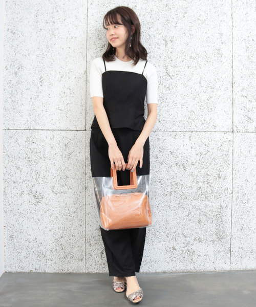 SESTO（セスト）の「ビスチェ＆ワイドパンツ　リネンタッチ3WAYセットアップ（サロペット/オーバーオール・レディース・ベージュ/アイボリー/ブラック・M）」の11枚目の写真