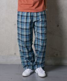 【Begin5月号 p.40掲載】CLEVE×SHIPS JET BLUE: 別注 マドラスチェック スチューデントパンツ◇
